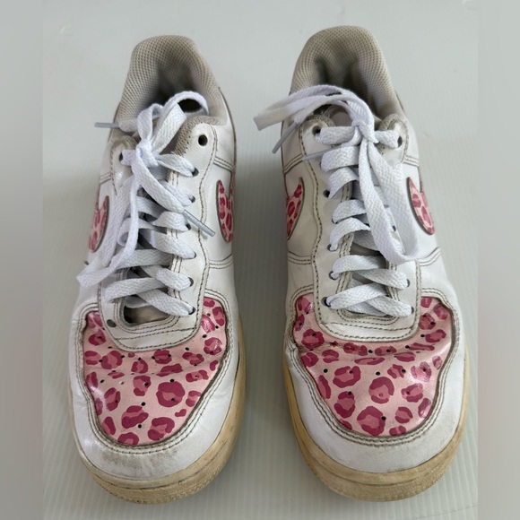 Nike Women’s Air Force 1  Low White DD8959-100 Leopard Print Size 6 - Picture 1 of 7